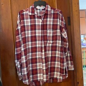 Women’s plaid boyfriend shirt